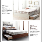 収納ベッド 棚・4口コンセント スタンダードポケットコイル ダブル