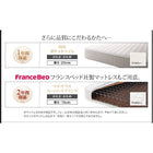 収納ベッド 棚・4口コンセント プレミアムポケットコイル ダブル