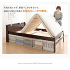 天然木すのこ 部屋の中で布団が干せる高さ調節付き セミダブル