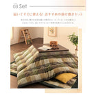 こたつ用掛布団 単品 4尺長方形(80×120cm)天板対応 ブロックチェック柄こたつ布団