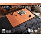 こたつテーブル 4尺長方形(80×120cm) 天然木アルダー材ヘリンボーン柄