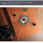 こたつテーブル 4尺長方形(80×120cm) 天然木アルダー材ヘリンボーン柄