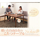 こたつテーブル単品 正方形(75×75cm) 高さ調整4段階 天然木ウォールナット