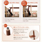 こたつテーブル単品 長方形(80×135cm) 高さ調整4段階 天然木ウォールナット