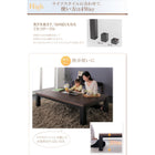 継脚こたつテーブル 単品 4尺長方形(80×120cm) 天然木ウォールナット材