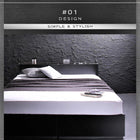 収納ベッド 国産カバーポケットコイル シングル 棚・コンセント