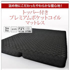 収納ベッド 三つ折りウレタン シングル 棚・コンセント