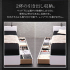 収納ベッド 三つ折りウレタン シングル 棚・コンセント