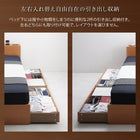 収納ベッド 三つ折りウレタン ダブル 棚・コンセント