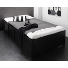 ベッド 収納付きベッド 大容量 セミダブル 薄型スタンダードボンネルコイル 引出し4杯