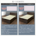 跳ね上げ畳ベッド 中国産畳 セミダブル 深さラージ収納 日本製 ガス圧式