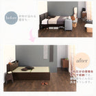 跳ね上げ畳ベッド 中国産畳 セミダブル 深さラージ収納 日本製 ガス圧式