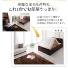 大容量収納ベッド セミダブル 深さレギュラー 国産 すのこ 跳ね上げ式