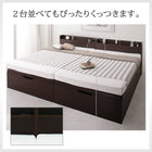 大容量収納ベッド セミダブル 深さレギュラー 国産 すのこ 跳ね上げ式