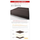 収納ベッド 北欧ヴィンテージ 三つ折りウレタン ダブル