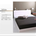 すのこベッド 国産ボンネルコイル ダブル 棚・コンセント付き レザー