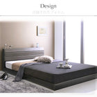 すのこベッド ポケットコイル シングル 棚・コンセント付き レザー