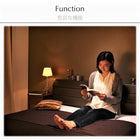 すのこベッド ポケットコイル セミダブル 棚・コンセント付き レザー