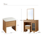ドレッサー スツールセット 2口付 半身鏡