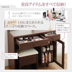 ドレッサー スツールセット 2口付 半身鏡