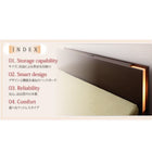 チェストベッド 薄型プレミアムポケットコイル セミシングル