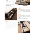 チェストベッド 薄型プレミアムポケットコイル セミシングル