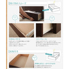 収納ベッド 国産 薄型スタンダードポケットコイル ダブル