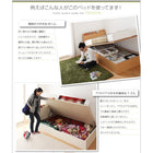 ベッド 跳ね上げ セミシングル 収納 薄型スタンダードボンネルコイル 横開き 深さラージ お客様組立