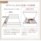 ベッド 収納ベット セミシングル 薄型スタンダードボンネルコイル 横開き 深さラージ お客様組立 跳ね上げ