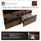 テレビボード キャビネット 単品ガラス扉 ミドルタイプ