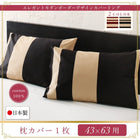枕カバー 1枚 43×63用 日本製・綿100% ボーダー