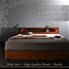 クイーンベッド ベット 収納 ボンネルコイル スリムタイプ 高級ウォルナット材 ワイドサイズ