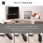 ハーフコーナーテレビボード 幅115 角度調節可能 隠しキャスター付き