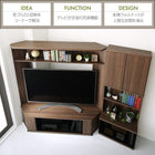 テレビボード 2点セット (テレビボード+キャビネット) ハイタイプ コーナー