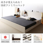 ベッドフレームのみ シングル ファミリーベッド お客様組立 高さ調整 国産