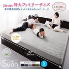 ボックスシーツ 単品 ベッド用 ワイドK240 大きなファミリーサイズ タオル コットン 100%