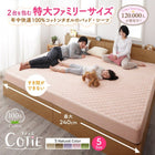 ボックスシーツ 単品 パッド一体型 クイーン 大きなファミリーサイズ タオル コットン 100%