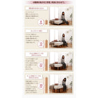 マットレスベッド ショート丈分割式 ボンネル ボリューム敷パッド・シーツセット付き セミダブル 脚15cm