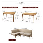 こたつ リビングダイニングセット 5点セット テーブル+2人掛けソファ1脚+1人掛けソファ1脚+コーナーソファ1脚+ベンチ1脚 W105 高さ調節