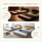 大型 連結ベッド フロアベッド プレミアムポケットコイル クイーン SS×2