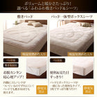 ボックスシーツ パッド一体型単品 吸湿発熱わた入り クイーン 北欧モダンスタイル