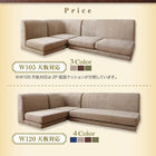 こたつ天板サイズに合わせて選べる洗えるフロアコーナーソファ W105天板対応サイズ 1 人掛け+2 人掛け+コーナー