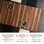 こたつ テーブル 長方形 80×120〜180 3段階伸長式