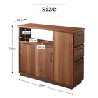 キッチンカウンター 日本製 完成品 両面収納 間仕切り