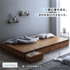 ベッド シングベッド ローベッド スタンダードポケットコイル 引き出しなし