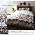 布団カバーセット ベッド用 ダブル4点セット 綿100% リゾート カバーリング (ピローケースx 2 掛布団カバー, ボックスシーツ)