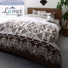 布団カバーセット 和式用 ダブル4点セット 綿100% リゾート カバーリング (ピローケースx 2 掛布団カバー, フィットシーツ)