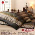 こたつ 布団 こまり 掛布団 &敷布団 2点セット 4尺長方形 80×120 天板対応 和レトロ