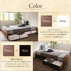 ベッド セミダブル プレミアムボンネルコイル 引き出し4杯 引き出し収納