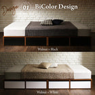 ベッド セミダブル プレミアムボンネルコイル 引き出し4杯 引き出し収納